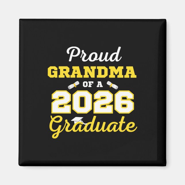 Aimant Chemise Cl de 2026 Fière grand-mère d'un diplômé d (Devant)