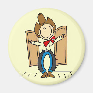 Aimant Chemise Cowboy au Saloon Tshirts et Cadeaux