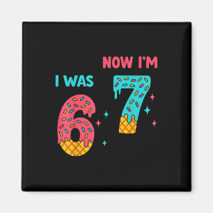 Aimant Chemise d'anniversaire de 7 ans J'étais 6 maintena