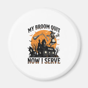 Aimant Chemise d'attendant d'Halloween Balai Cassa Humour