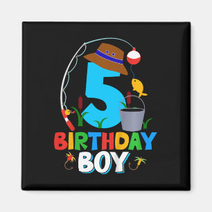 Aimant Chemise de 5e anniversaire pour garçons pêche pois