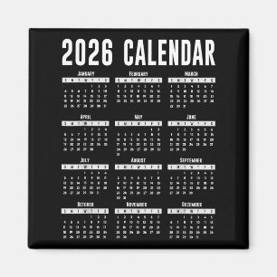 Aimant Chemise de calendrier 2026 26 Calendrier 2026 