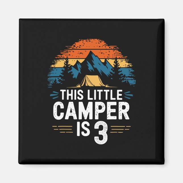 Aimant Chemise de camping pour les 3 ans d'enfants pour l (Devant)