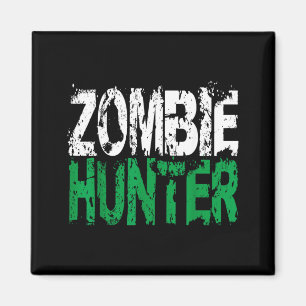 Aimant chemise de chasseur de zombies Halloween Cadeau de
