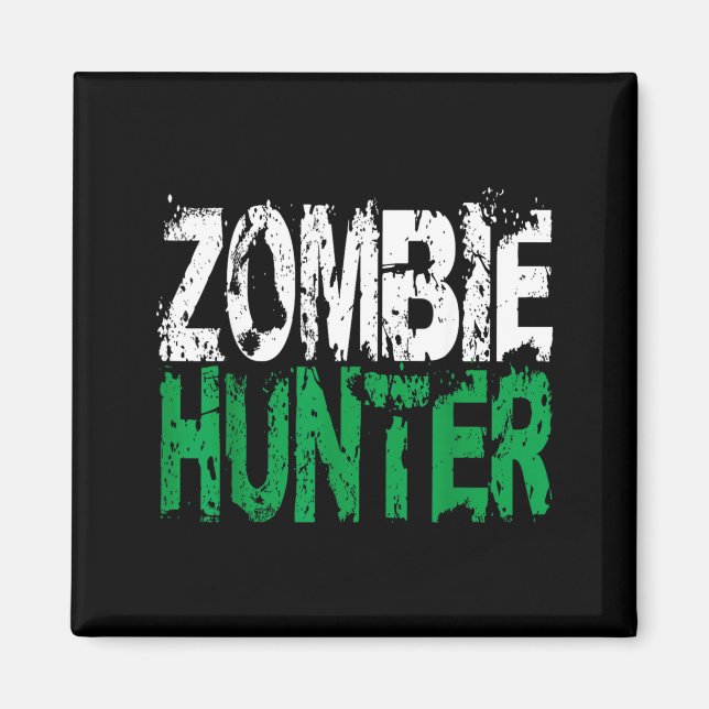 Aimant chemise de chasseur de zombies Halloween Cadeau de (Devant)