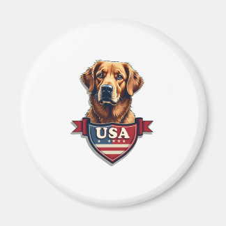 Aimant Chemise de chien vintage héritage Retriever USA 2
