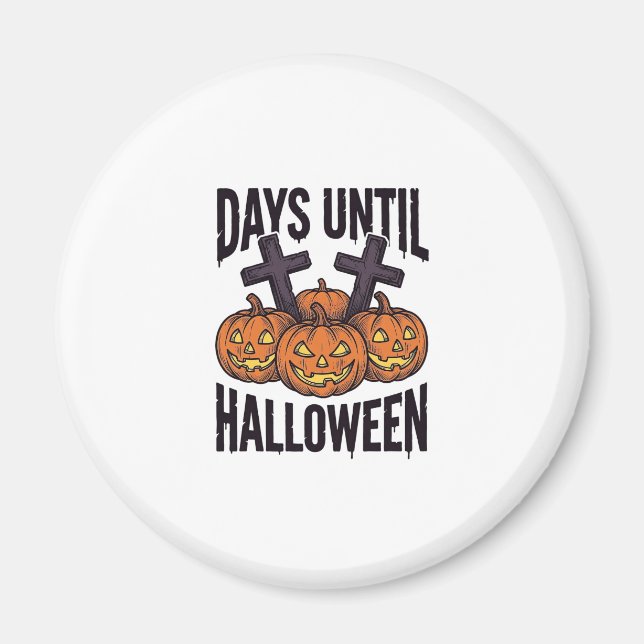 Aimant Chemise de compte à rebours d'Halloween Dessin de  (Devant)