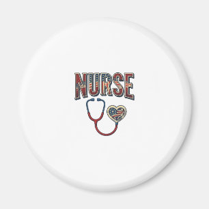 Aimant Chemise de conception de stéthoscope patriotique d