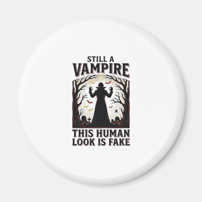 Aimant Chemise de costume de vampire drôle d'Halloween dé (Devant)
