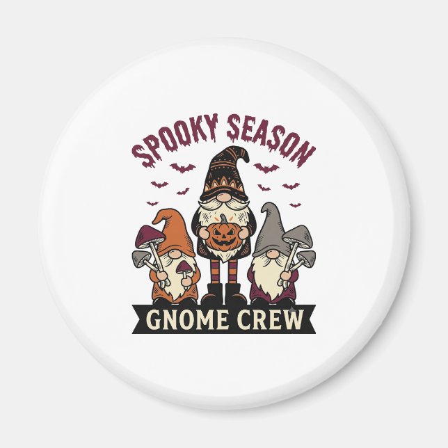 Aimant Chemise de Gnome Halloween Équipage de Gnome Sombr (Devant)