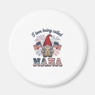 Aimant Chemise de grand-mère vintage Gnome Nana patriotiq