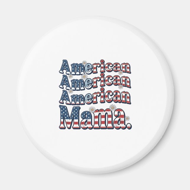 Aimant Chemise de gravure vintage patriotique American Ma (Devant)