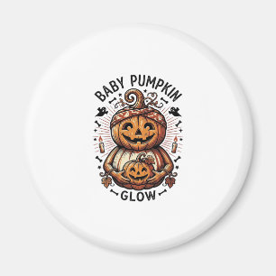 Aimant Chemise de grossesse citrouille Halloween vintage