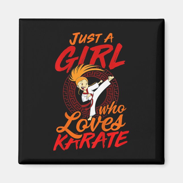 Aimant Chemise de karaté pour filles enfants  (Devant)