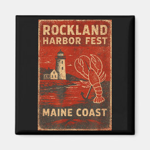 Aimant chemise de la fête du port de Rockland phare homar