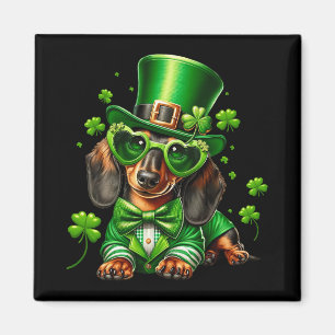 Aimant Chemise de la Saint-Patrick pour chien teckel Wein