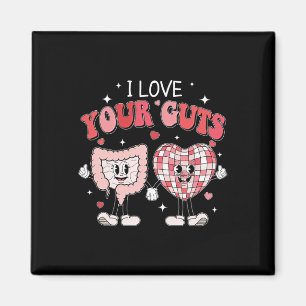Aimant Chemise de la Saint-Valentin pour infirmière J'aim
