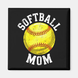 Aimant Chemise de maman de softball pour femmes Amateur d