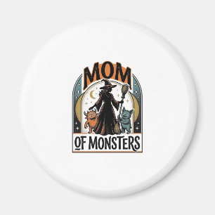 Aimant Chemise de maman Halloween Dessin de famille de mo