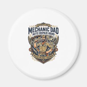 Aimant Chemise de Mécanicien de la Fête des Pères Papa Dr