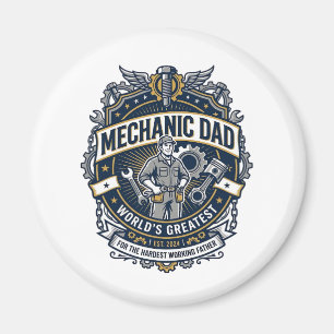 Aimant Chemise de Mécanicien de la Fête des Pères Papa Dr