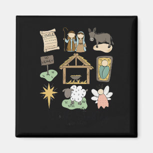 Aimant Chemise de Noël chrétien de la Nativité Histoire v