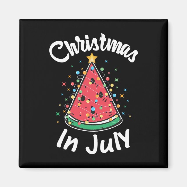 Aimant Chemise de Noël en juillet Pastèque Sapin de Noël  (Devant)
