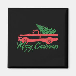 Aimant Chemise de Noël Rétro - Camion Clic Avec Arbre