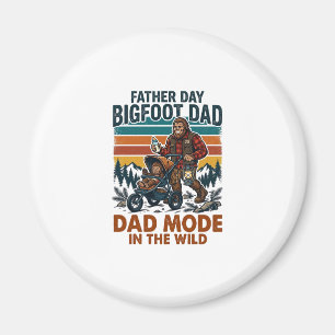 Aimant Chemise de père de jour Bigfoot Papa Camping Légen