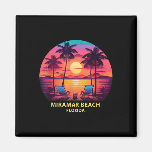 Aimant Chemise de plage de Floride Miramar Arbres à palmi