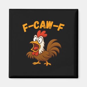 Aimant Chemise de poulet coq drôle dessin animé humour de