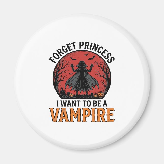 Aimant Chemise de princesse vampire rétro épouvantable Ha (Devant)