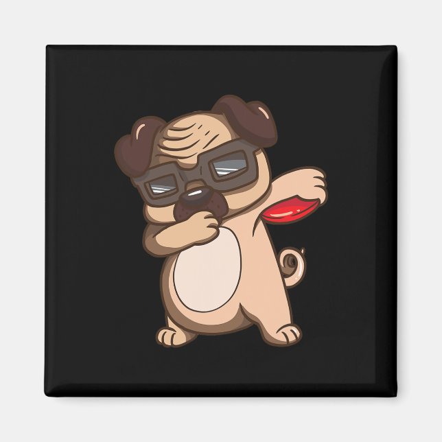 Aimant Chemise de pug de disque de golf pour enfants Cade (Devant)