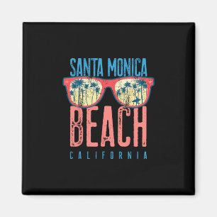 Aimant Chemise de Santa Monica Beach Californie Vacances