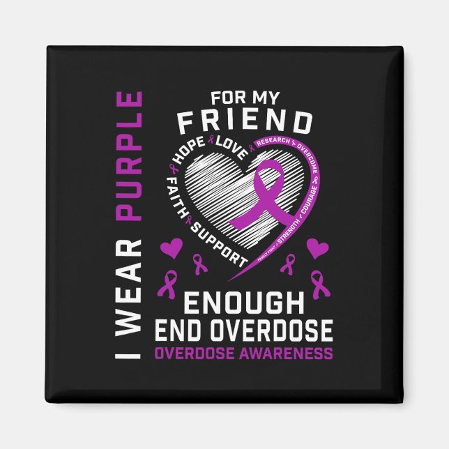 Aimant Chemise de sensibilisation à la fin des overdoses  (Devant)