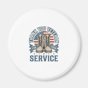 Aimant Chemise de service de bottes patriotiques de vétér