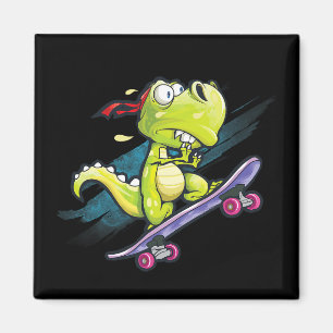Aimant Chemise de skateboard Dino Garçons Skateboard Enfa