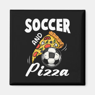 Aimant Chemise de soccer et de pizza Drôle de amateur de 