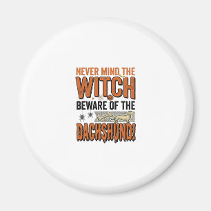 Aimant Chemise de sorcière d'Halloween Méfiez-vous du tec