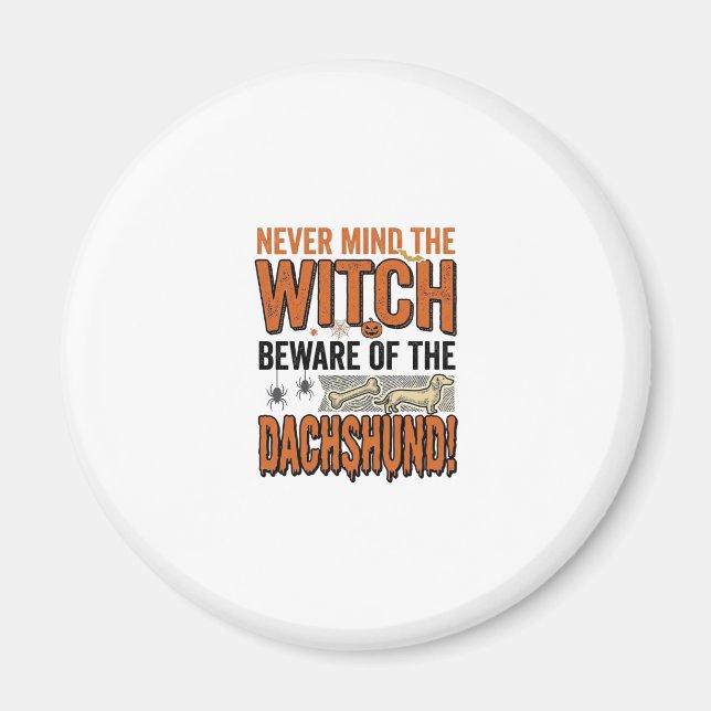 Aimant Chemise de sorcière d'Halloween Méfiez-vous du tec (Devant)
