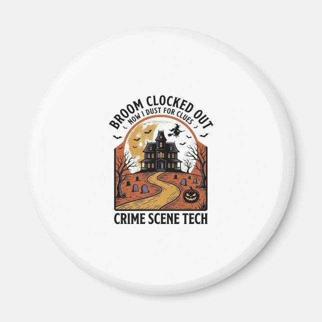 Aimant Chemise de technicien de scène de crime Funny Hall (Devant)