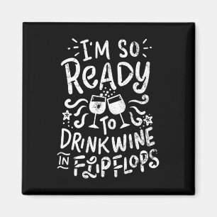 Aimant Chemise de vacances Tee de vin d'été Tongs Hommes