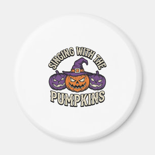 Aimant Chemise des chants de citrouille Halloween vintage