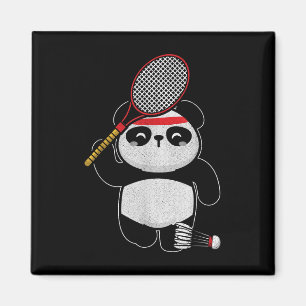 Aimant Chemise d'Humour Sport Badminton Panda Badminton