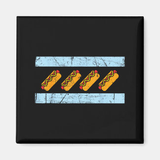 Aimant Chemise drapeau de Chicago Hotdog Funny Chicago St