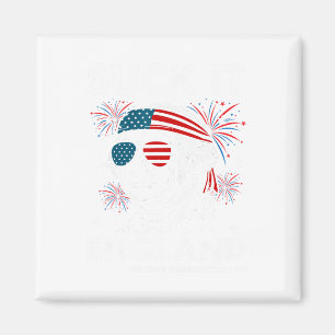 Aimant Chemise drôle d'Angleterre suceuse du 4 juillet Ge
