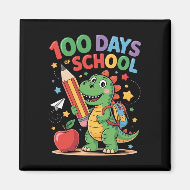 Aimant Chemise drôle de 100 jours d'école Filles Garçons  (Devant)