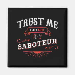 Aimant Chemise drôle de jeu de société Confiance, je ne s