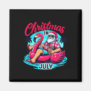 Aimant Chemise drôle de Noël en juillet Cadeau de vacance