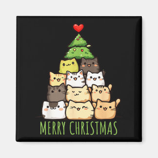 Aimant Chemise drôle de Noël pour amoureux de chats _ Mam